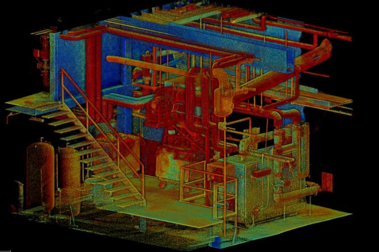 3D-Laserscanning-Aufnahmen und 3D-Modellierung komplexer Industrieanlagen
