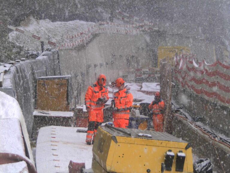 Wetterkapriolen gehören auf der Baustelle zum Alltag
